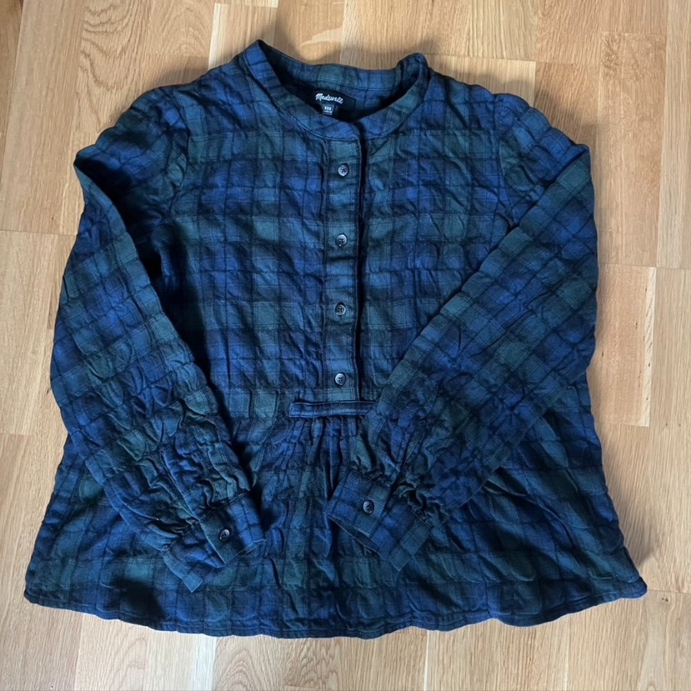 Madewell Plaid Long sleeve Top